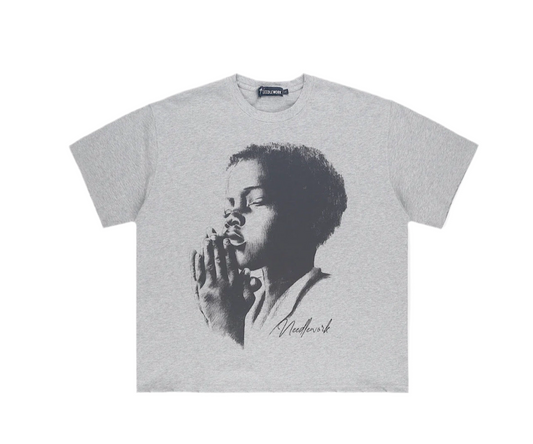 Silent Prayer Tee Gray