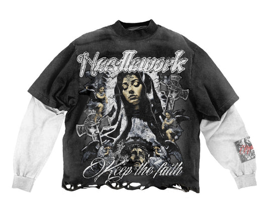 Keep the Faith Thermal White Sleeves