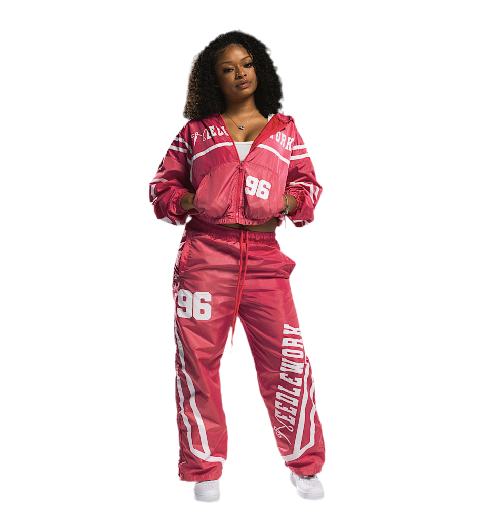 Pink Feel the fear Nylon Jacket