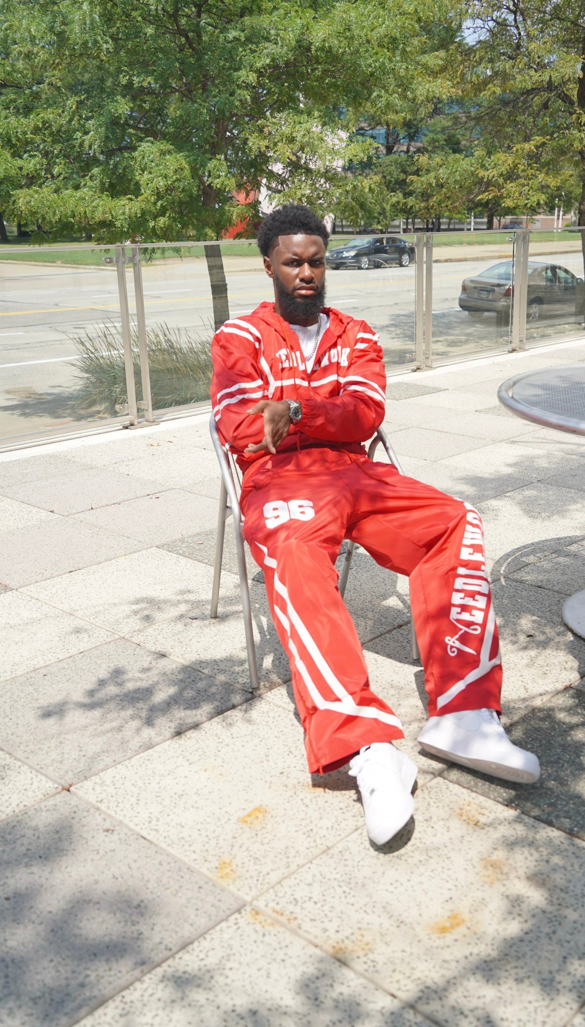 Feel the fear Red Nylon Jacket