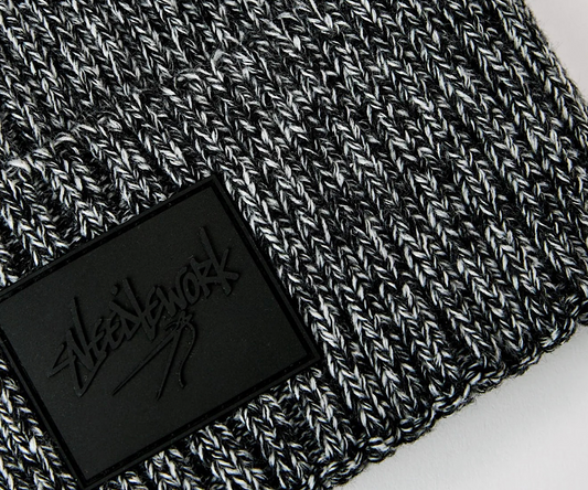 Knit Beanie Gray/Black Blend