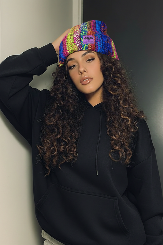 Multicolor Signature Knit Beanie Hat