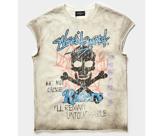 Riders Sleeveless Tee Cream