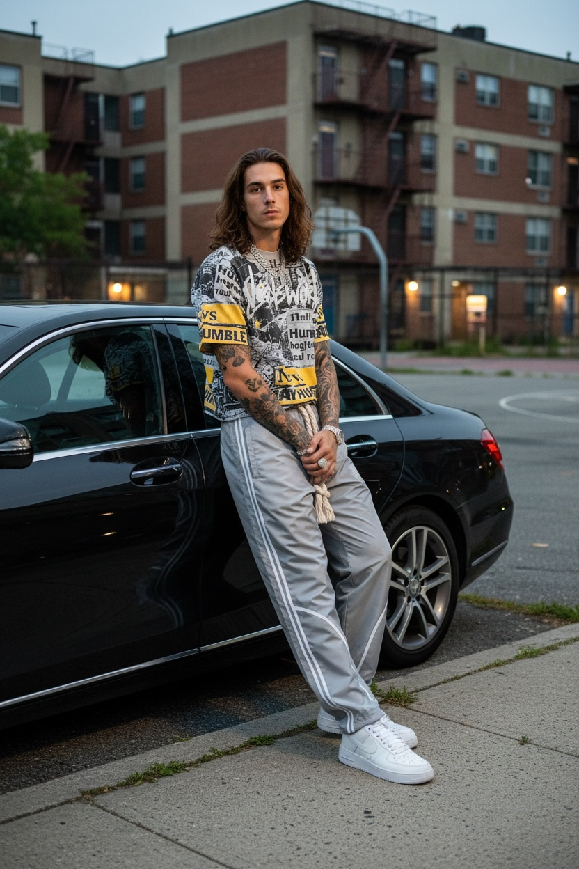 Rope Track Pants - Grey