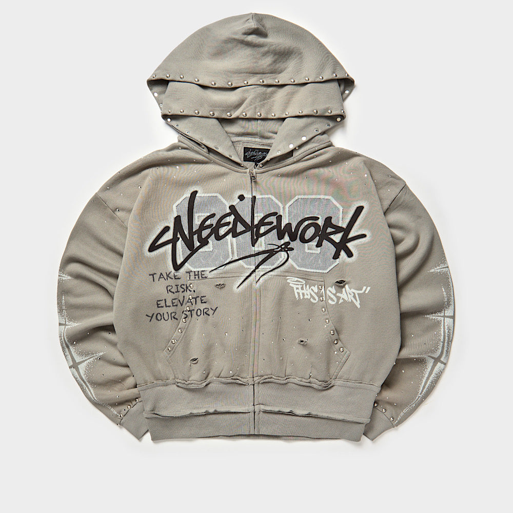 This is Art Zip Up Gray