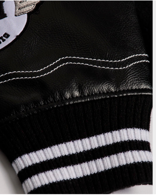 Varsity Letterman Jacket Black