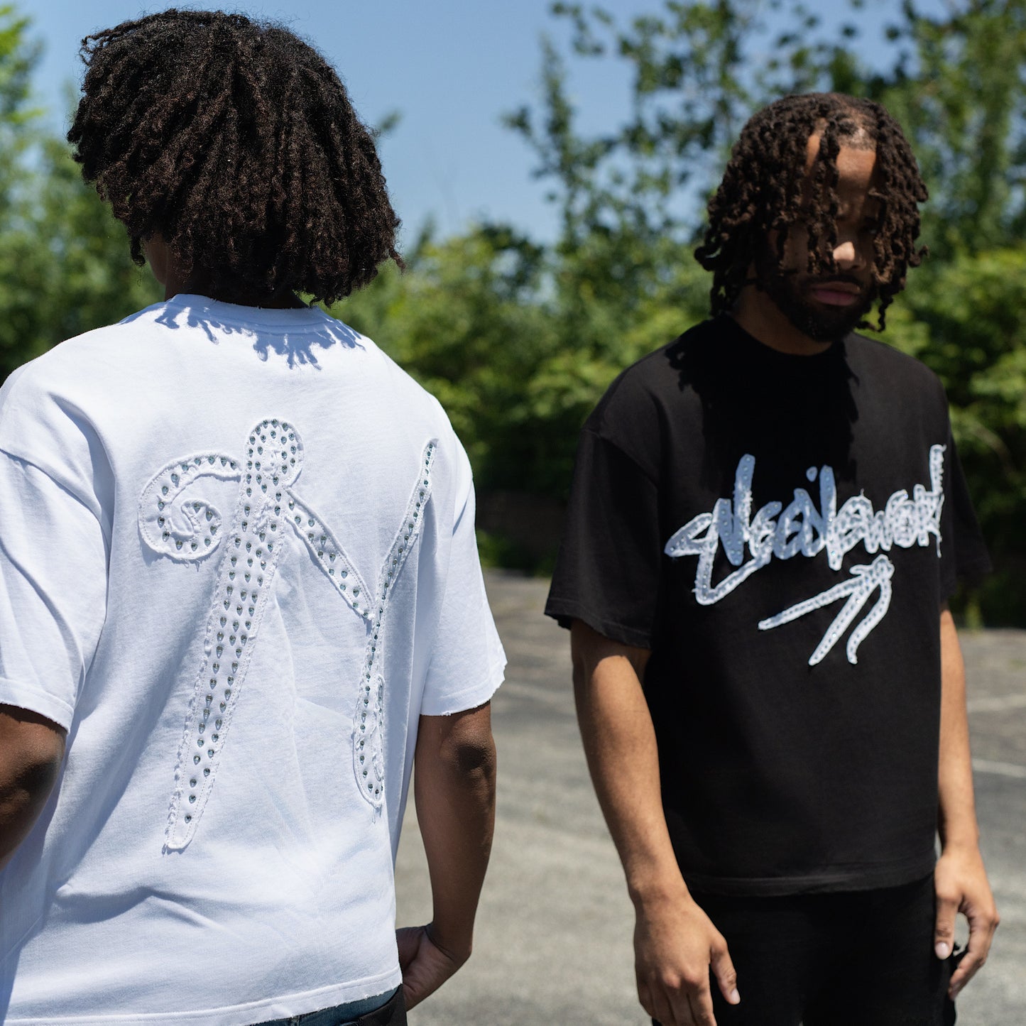 Signature Rhinestone Tee White