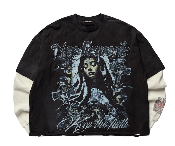 Keep the Faith Thermal White Sleeves