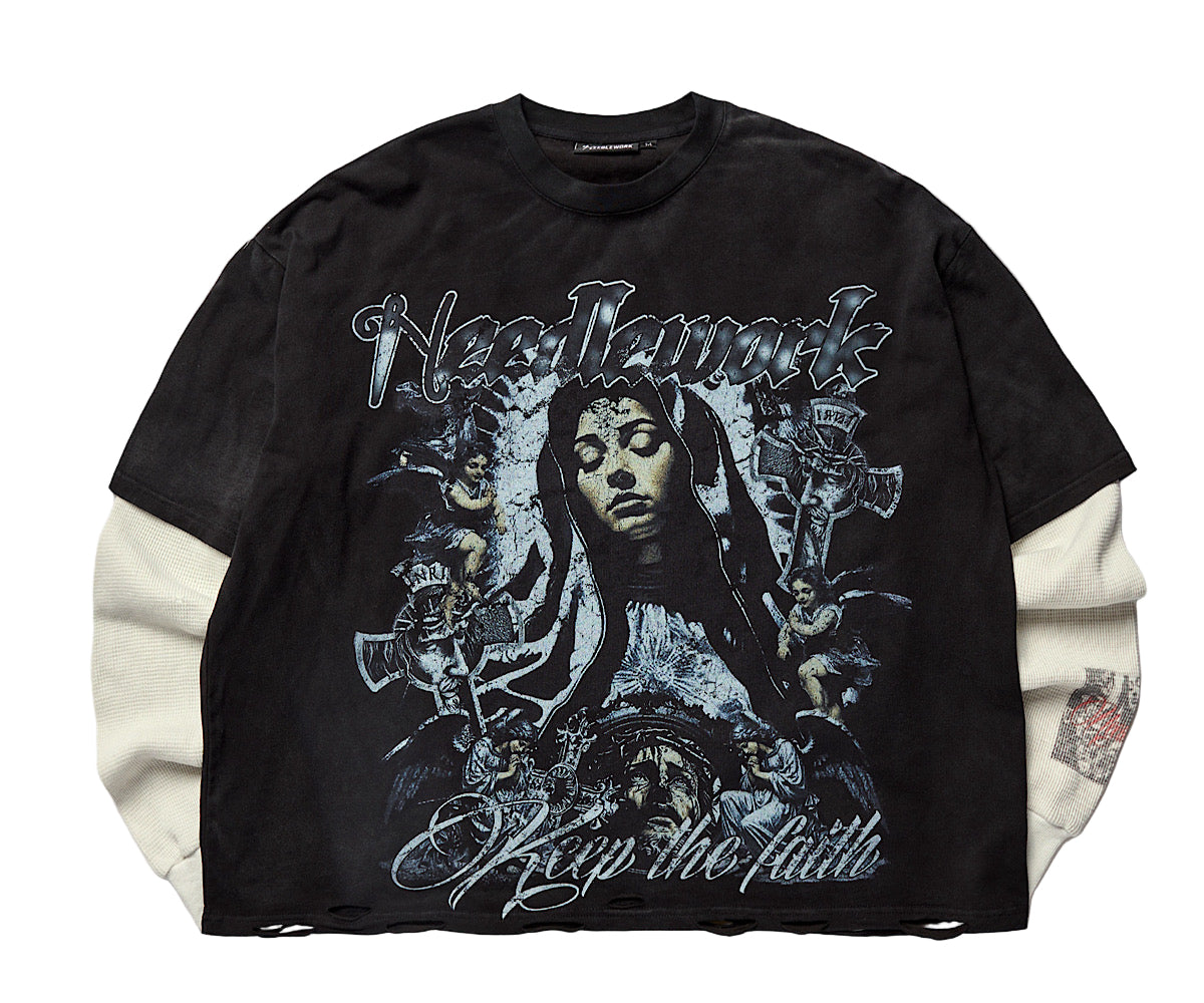 Keep the Faith Thermal White Sleeves