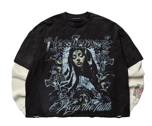 Keep the Faith Thermal White Sleeves