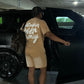 Relationships Over Money Shorts Tan