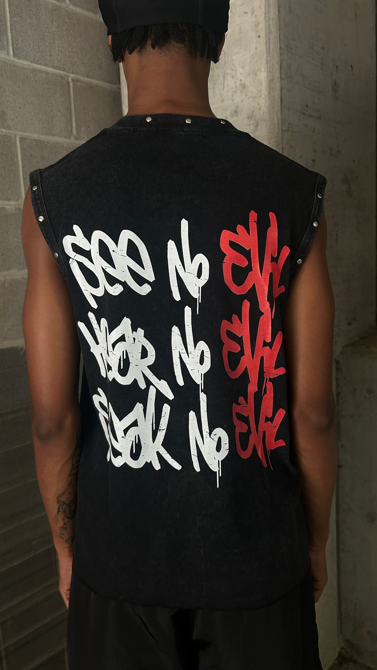 See No evil sleeveless tee