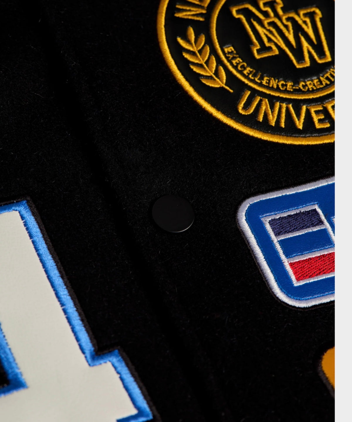 Varsity Letterman Jacket Black