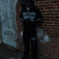 This is Art Double Hoodie Zip-Up Black