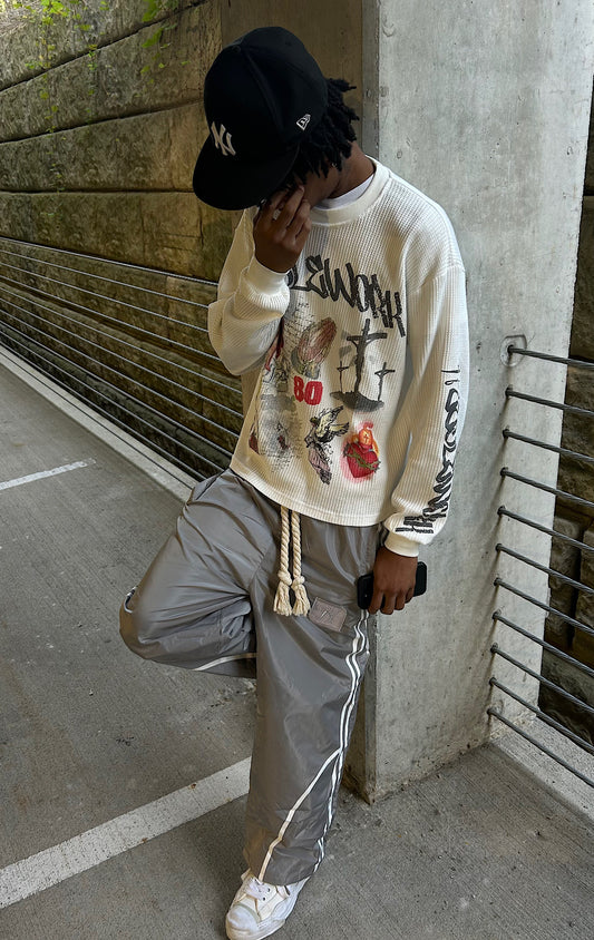 Rope Track Pants - Grey