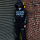 This is Art Double Hoodie Zip-Up Black