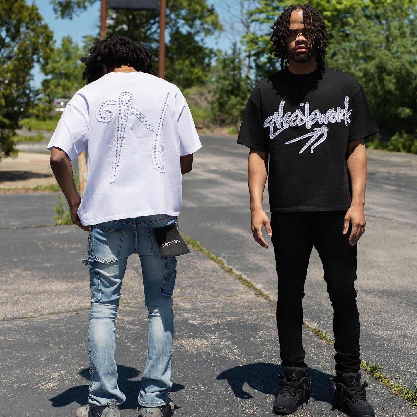 Signature Rhinestone Tee White