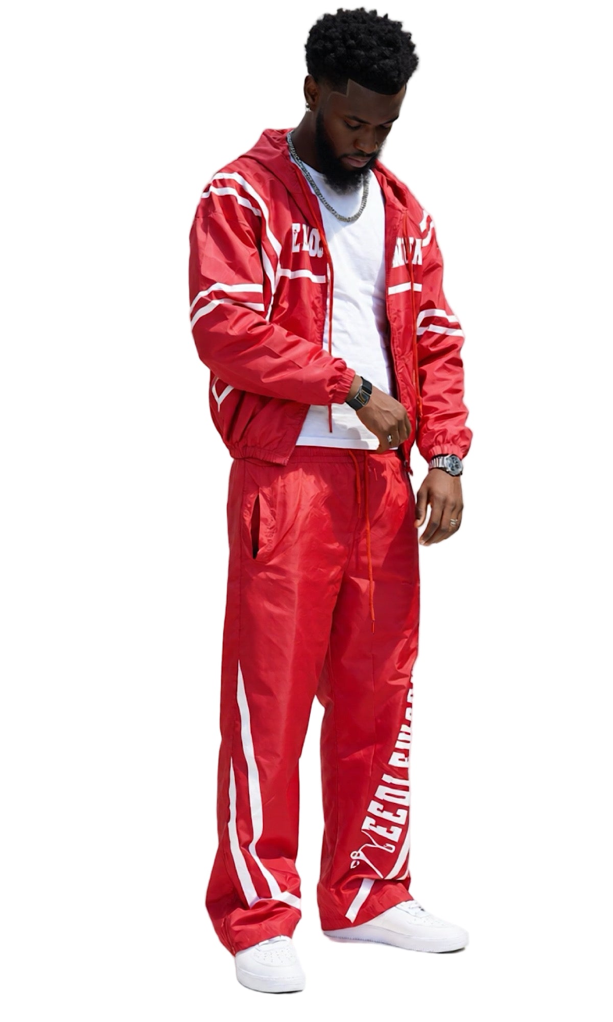 Feel the fear Red Nylon Jacket