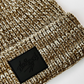Knit Beanie Brown & White