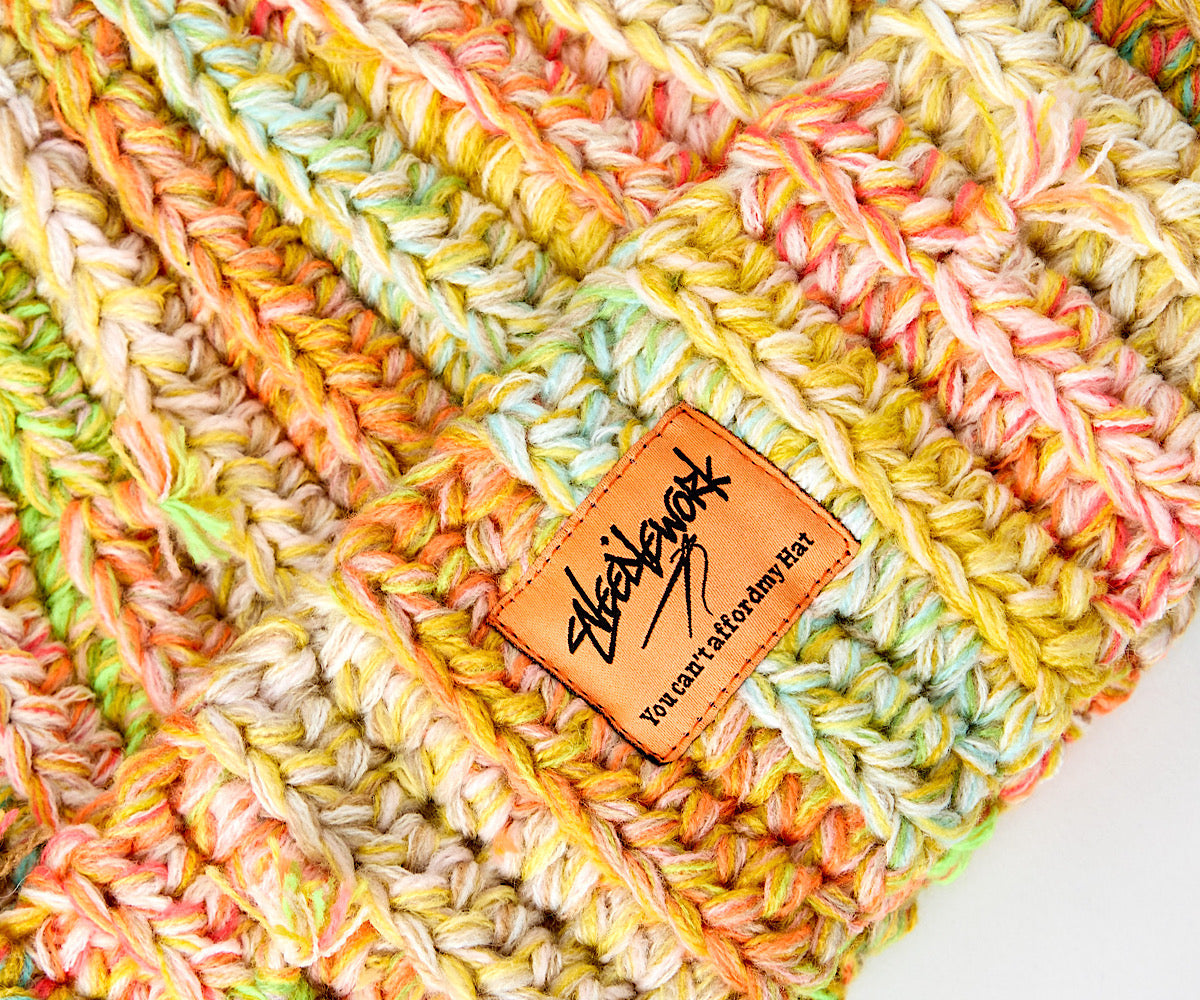 Knit Hat Orange Multi