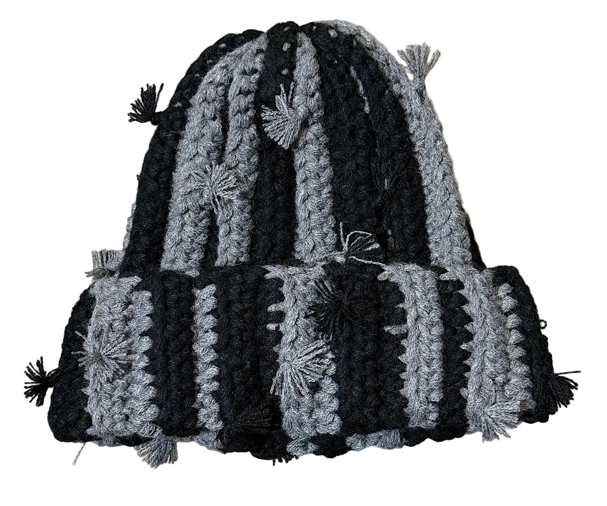 Knit Hat Gray & Black