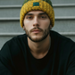 Knit Hat (green/gold)