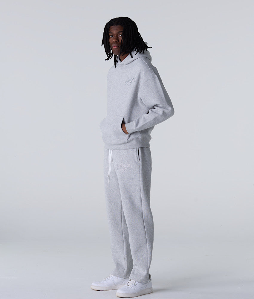Rhinestone Pants Basic Essential Gray Sweatpants