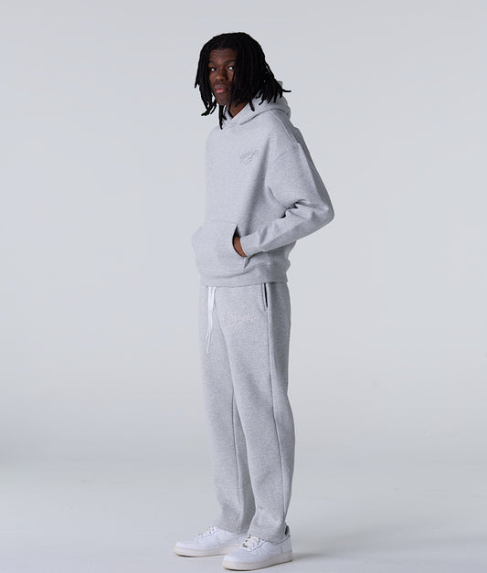 Rhinestone Pants Basic Essential Gray Sweatpants