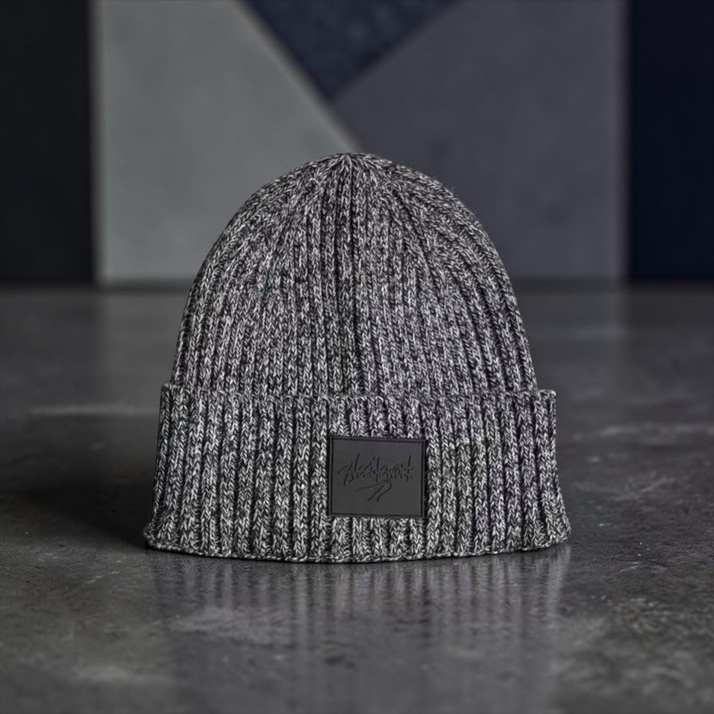 Knit Beanie Gray/Black Blend