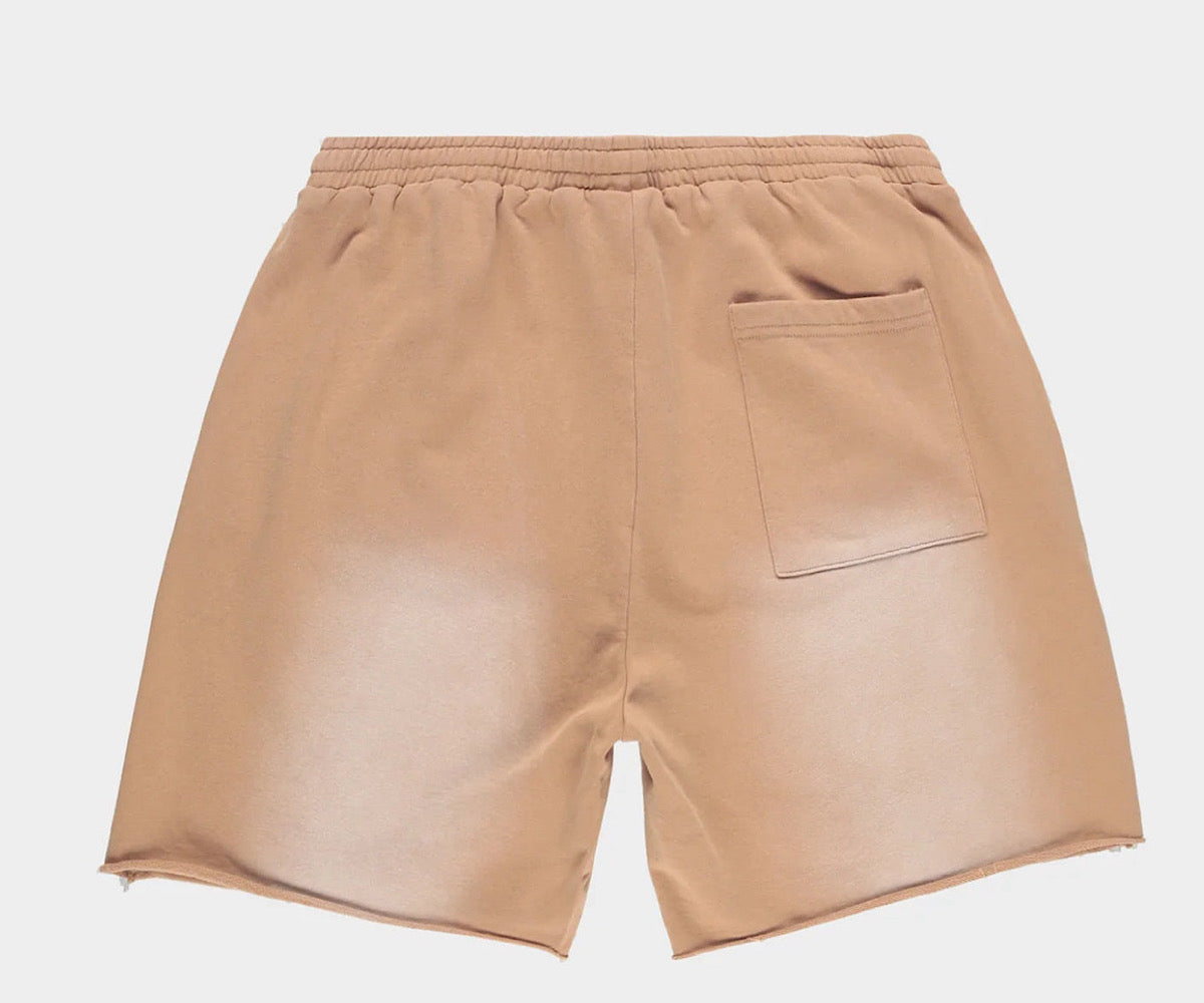 Relationships Over Money Shorts Tan