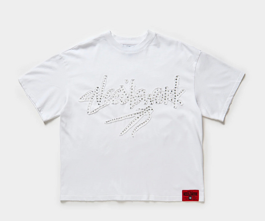 Signature Rhinestone Tee White
