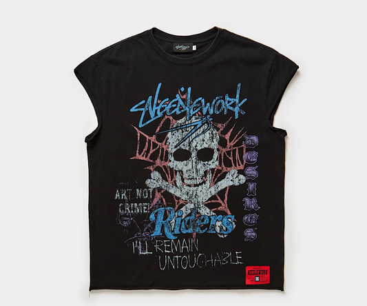 Riders Sleeveless Tee Black