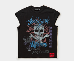 Riders Sleeveless Tee Black