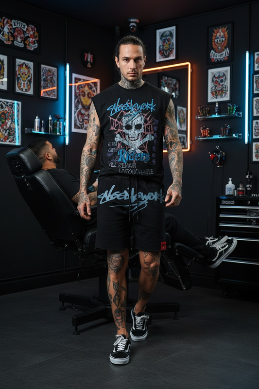 Riders Sleeveless Tee Black