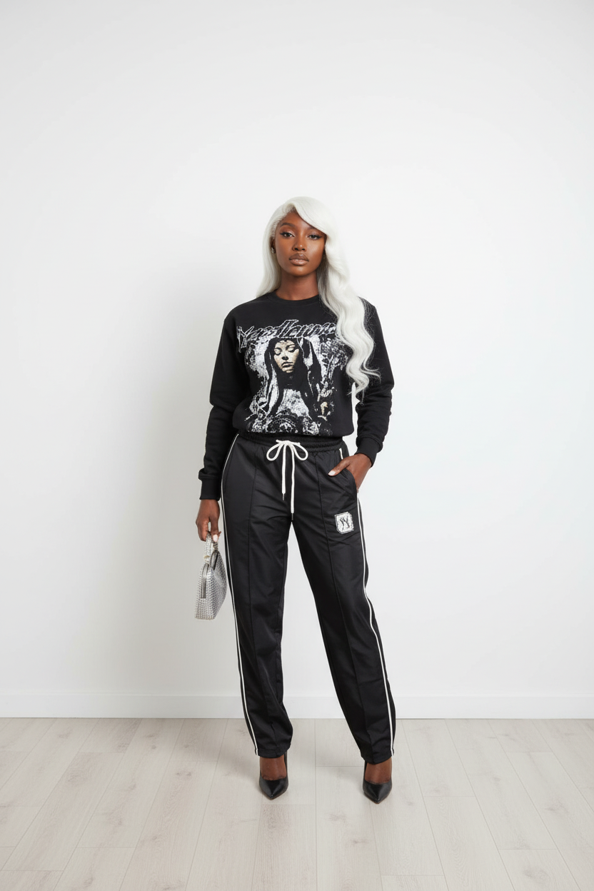 Keep the Faith Thermal Tee (Black Sleeves)