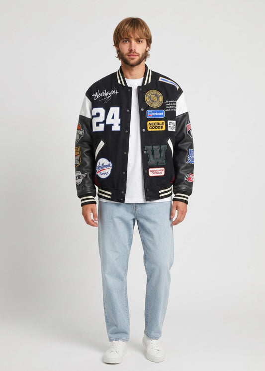 Letterman Varsity Black